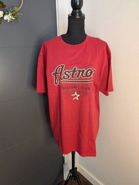 Astros Red MLB Genuine Merchandise 100% Cotton T-Shirt Large